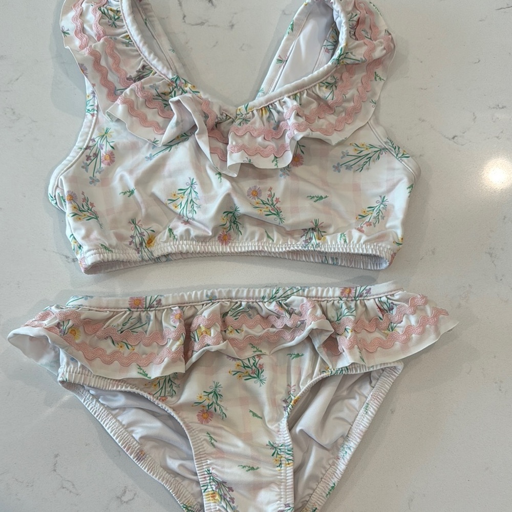 Lullaby Set Floral Ruffle Bikini Set
